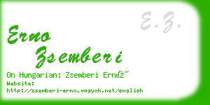 erno zsemberi business card